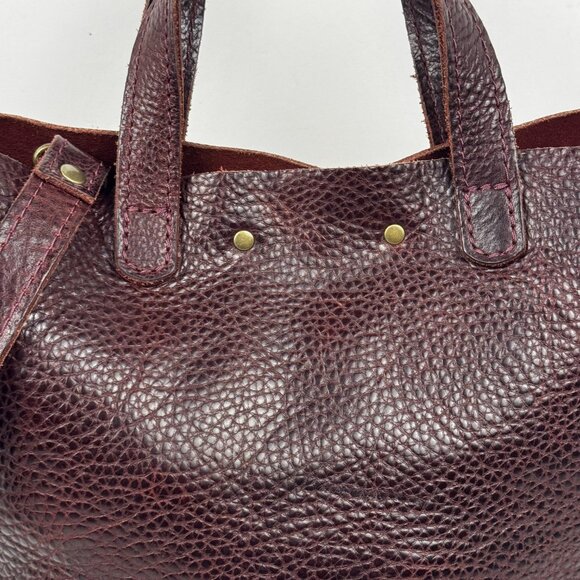 Vtg Portland Leather Goods Mini Crossbody Purse Brown Nutmeg Full Grain Double - Picture 4 of 16